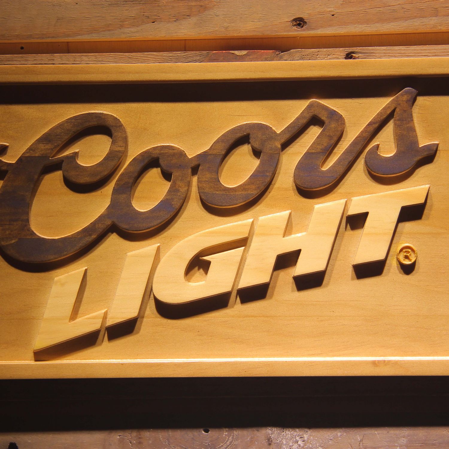 Coors Light Wood Sign neon sign LED sign shop What's your sign?