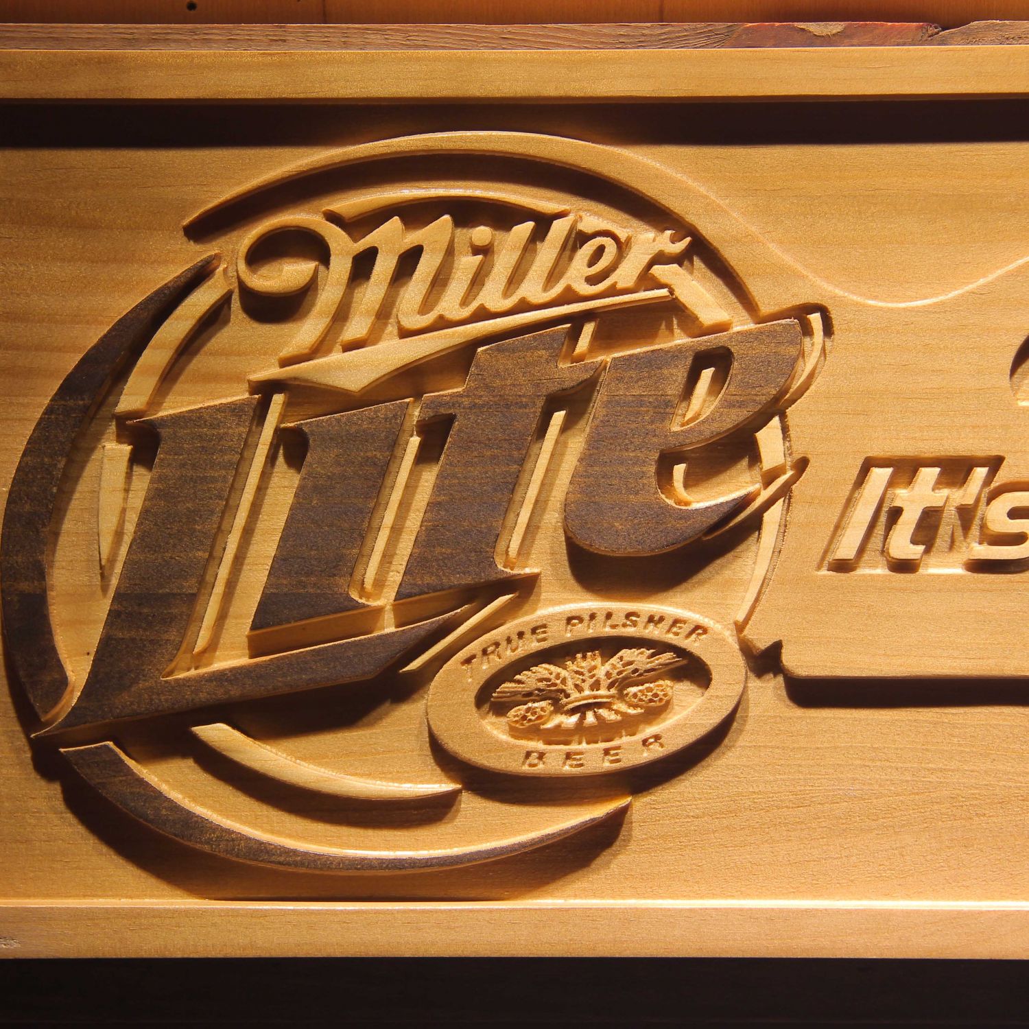 Miller Lite Miller Time Guitar Wood Sign neon sign LED sign