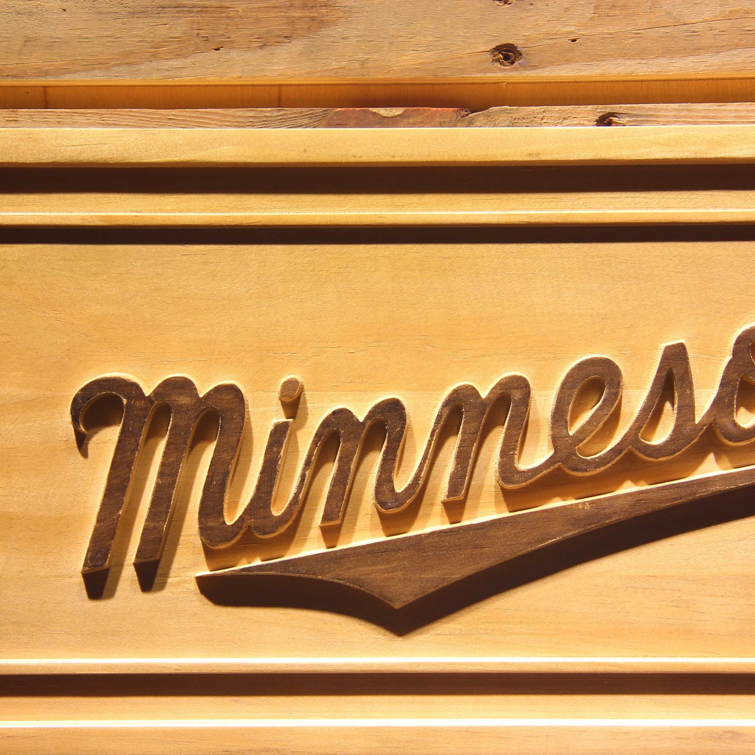 Minnesota Twins 3 Wood Sign neon sign LED sign shop What's your