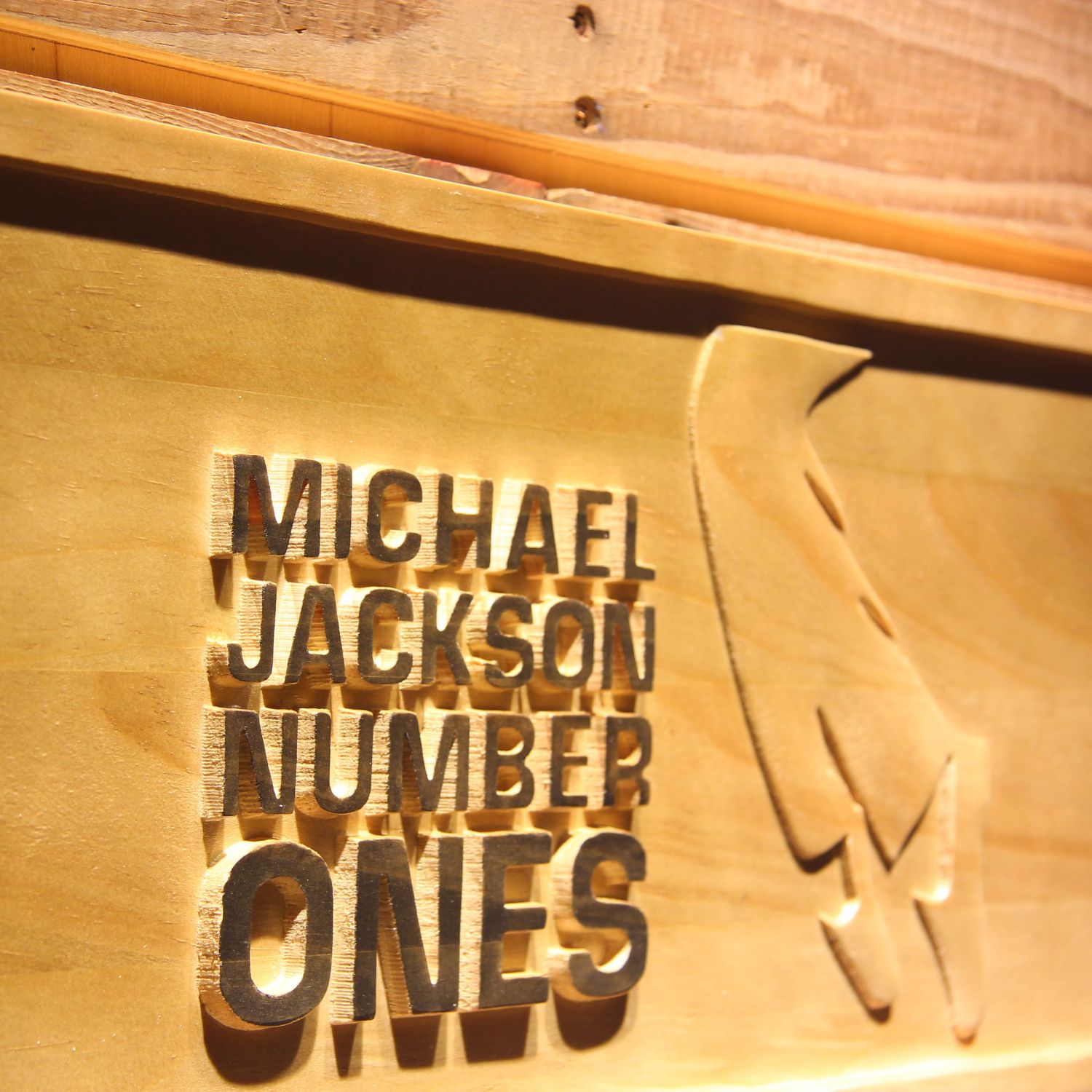 Michael Jackson Number Ones Wood Sign neon sign LED sign shop