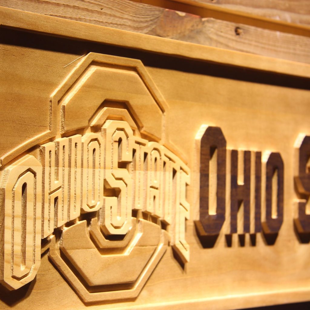 Ohio State Buckeyes Wood Sign neon sign LED sign shop What's