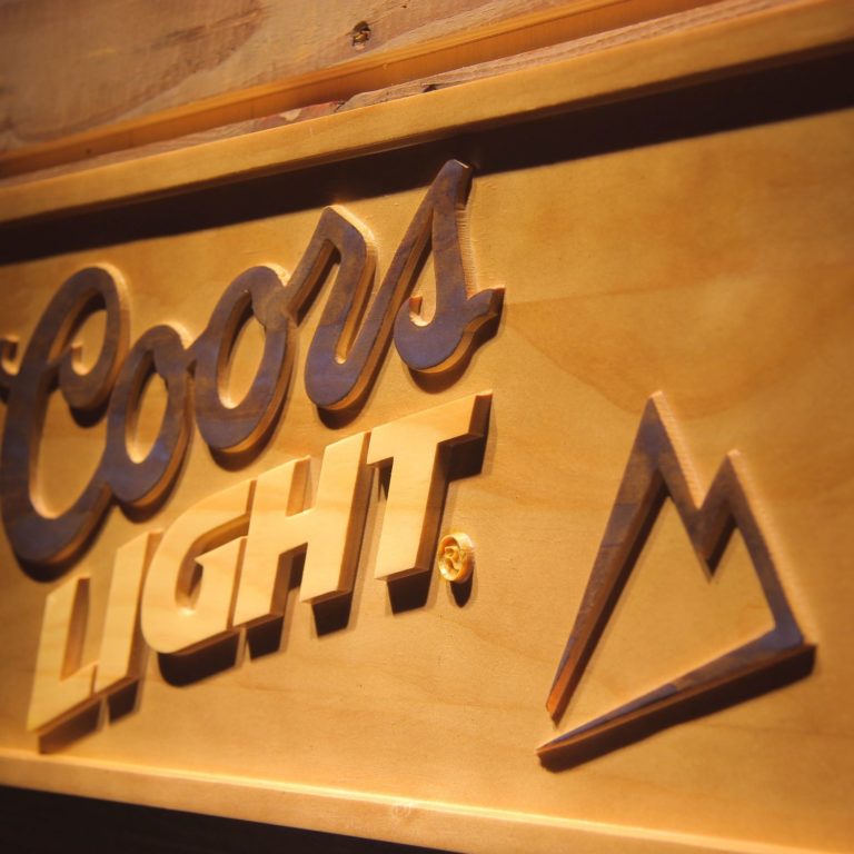 Coors Light Wood Sign neon sign LED sign shop What's your sign?