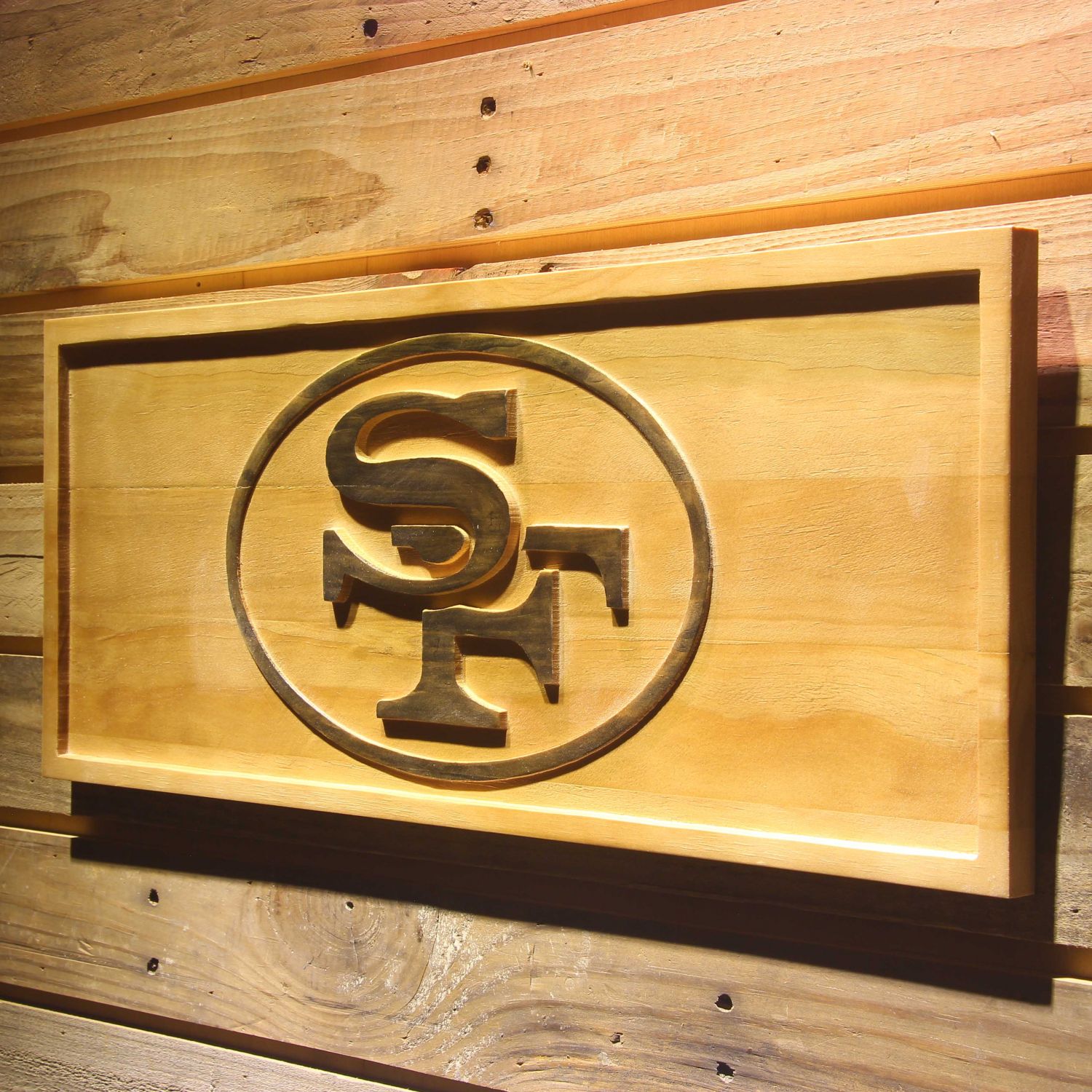 San Francisco 49ers 1968-1995 Logo Wood Sign - Legacy 