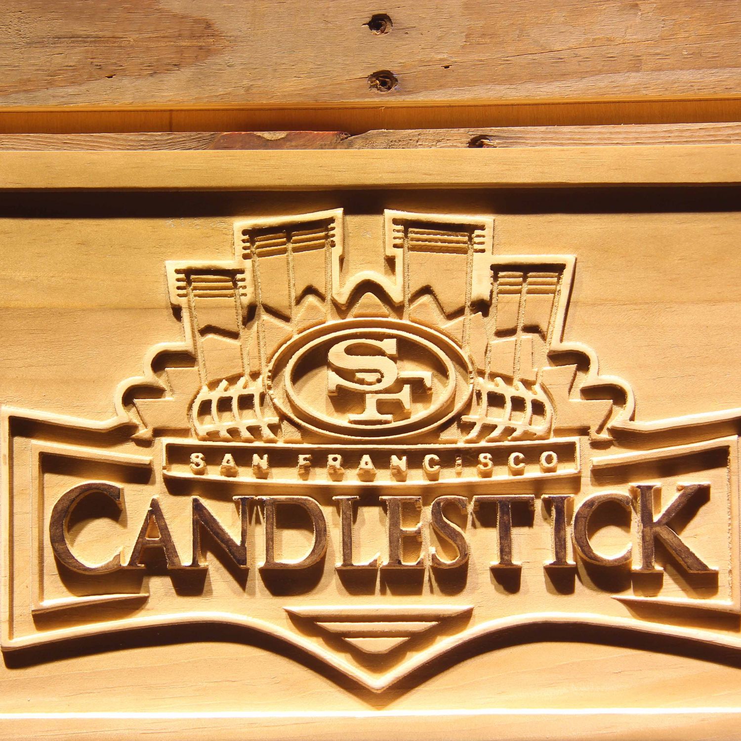 San Francisco 49ers Candlestick Park Wood Sign neon sign LED sign