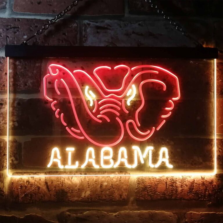 Alabama Crimson Tide Logo 1 LED Neon Sign neon sign LED sign shop