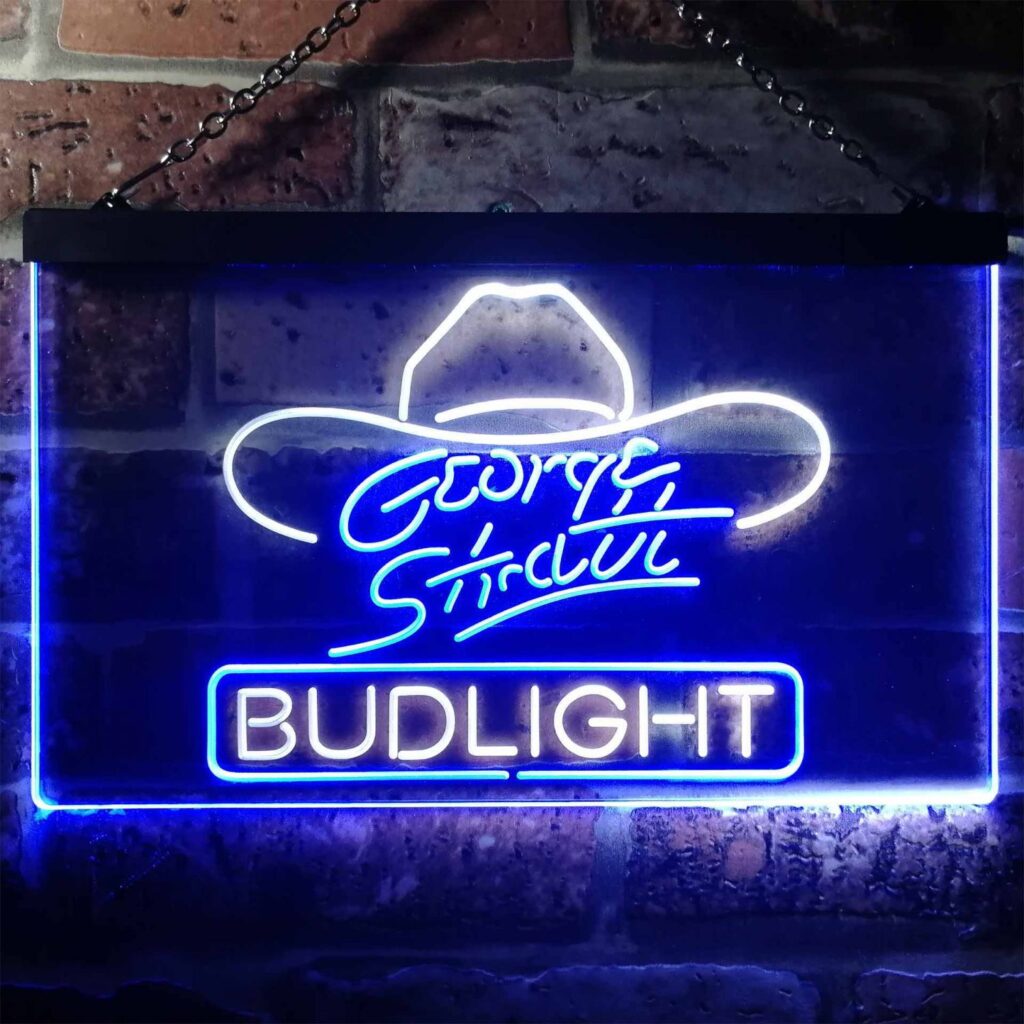 Bud Light Strait Hat LED Neon Sign neon sign LED sign shop