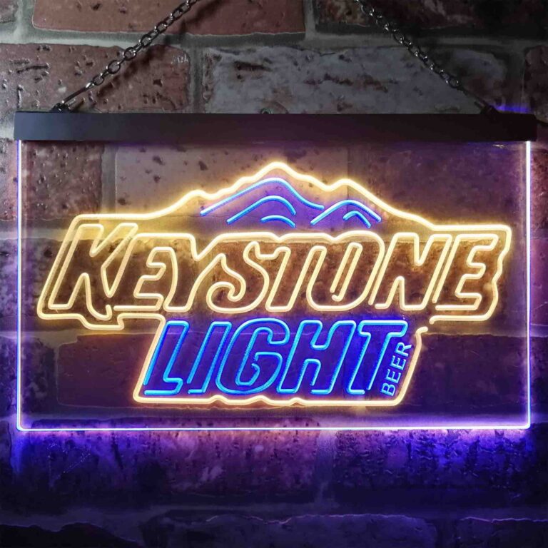 Keystone Light Mountain Logo LED Neon Sign neon sign LED sign shop What's your sign?