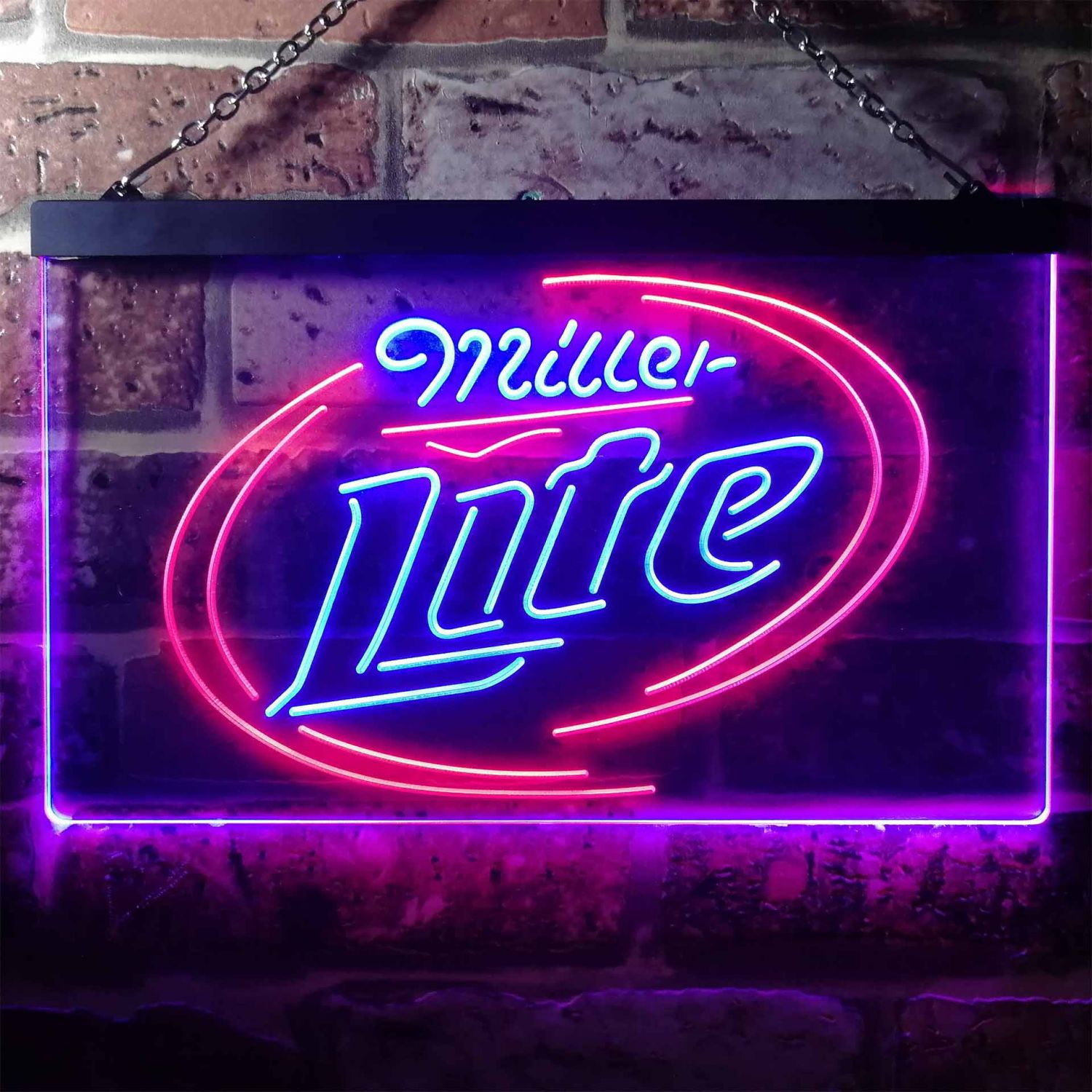 Miller Lite 2 LED Neon Sign neon sign LED sign shop What's your