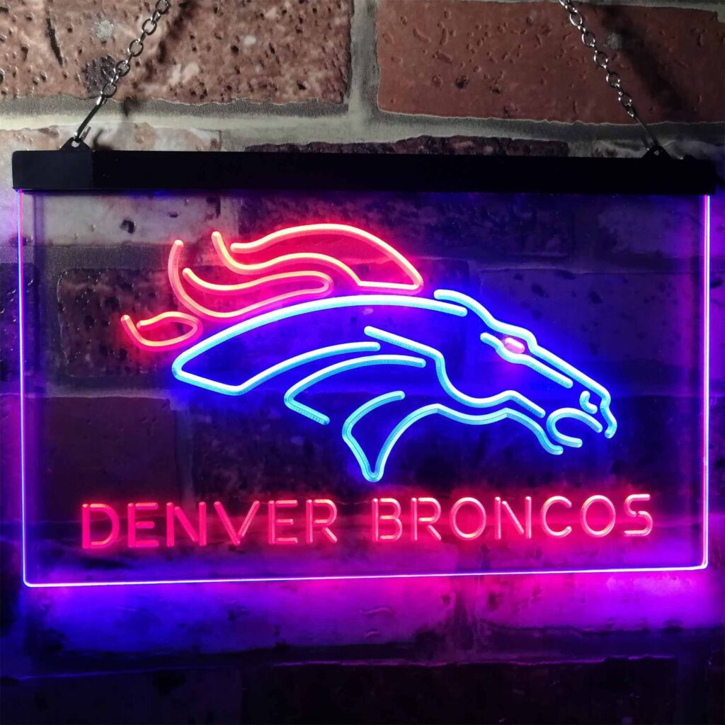 Denver Broncos LED Neon Sign neon sign LED sign shop What's your sign?