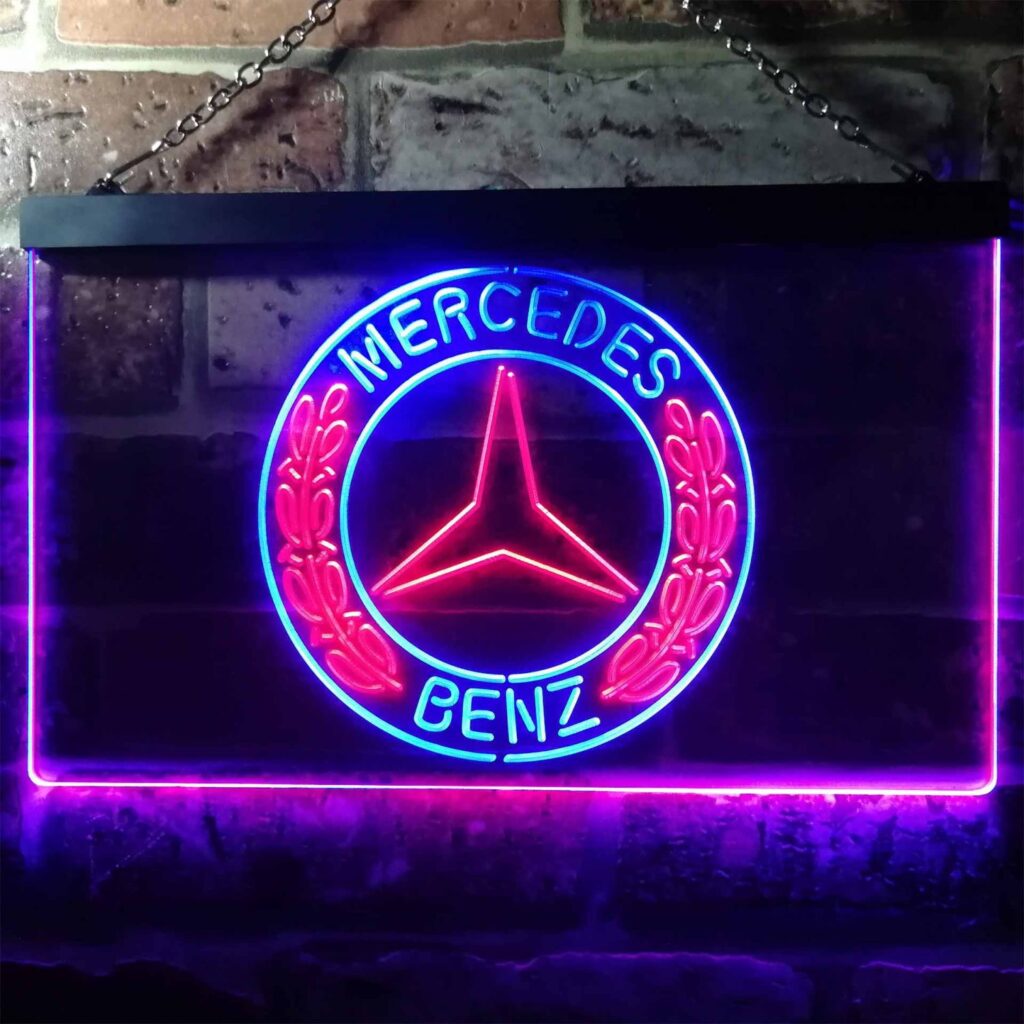 Mercedes Benz Old Logo LED Neon Sign neon sign LED sign shop