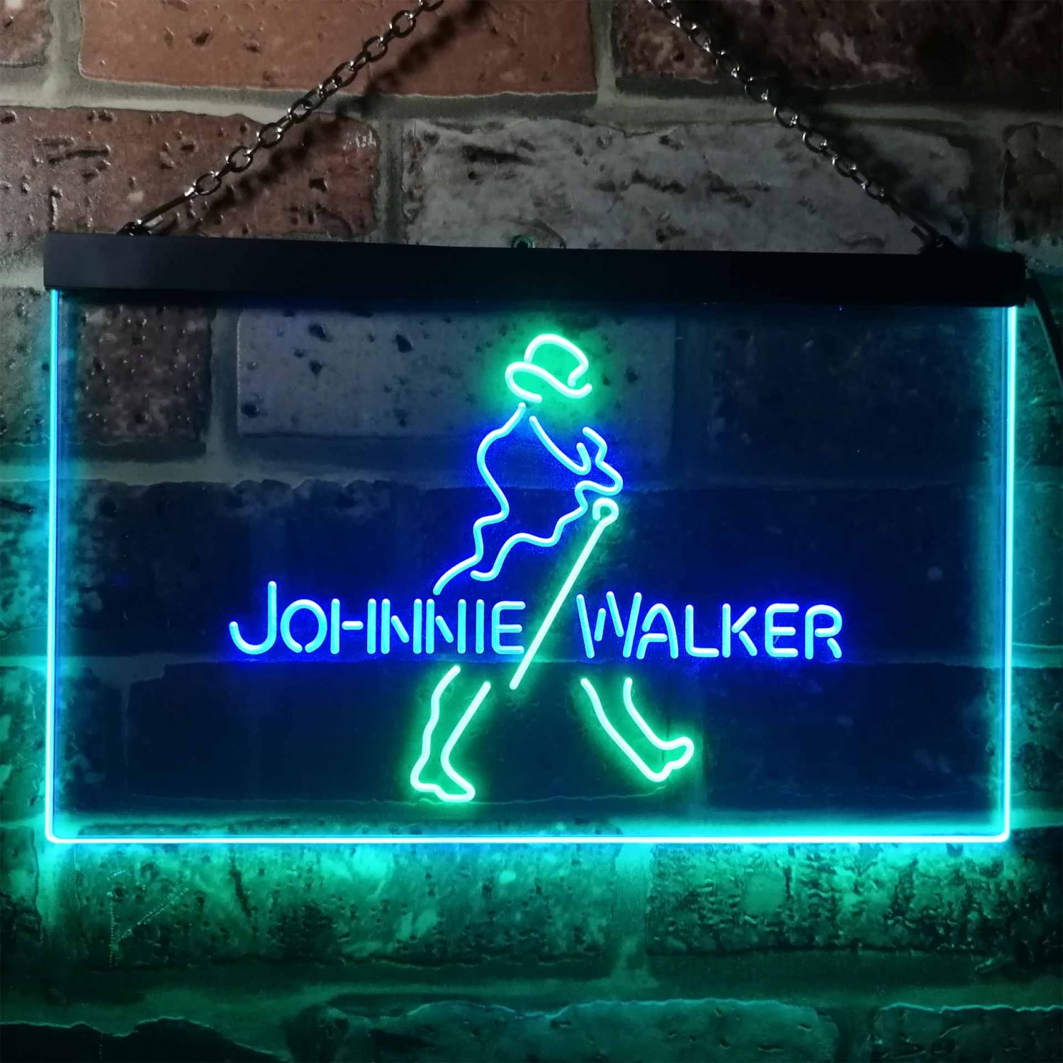 Johnnie Walker Logo 2 LED Neon Sign neon sign LED sign shop What's your sign?