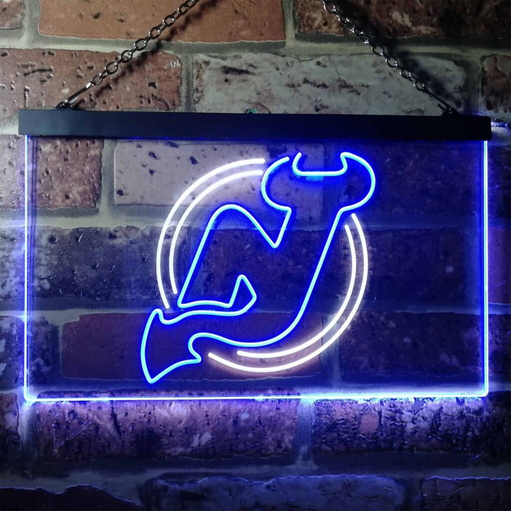 New Jersey Devils Logo 1 LED Neon Sign Legacy Edition neon sign