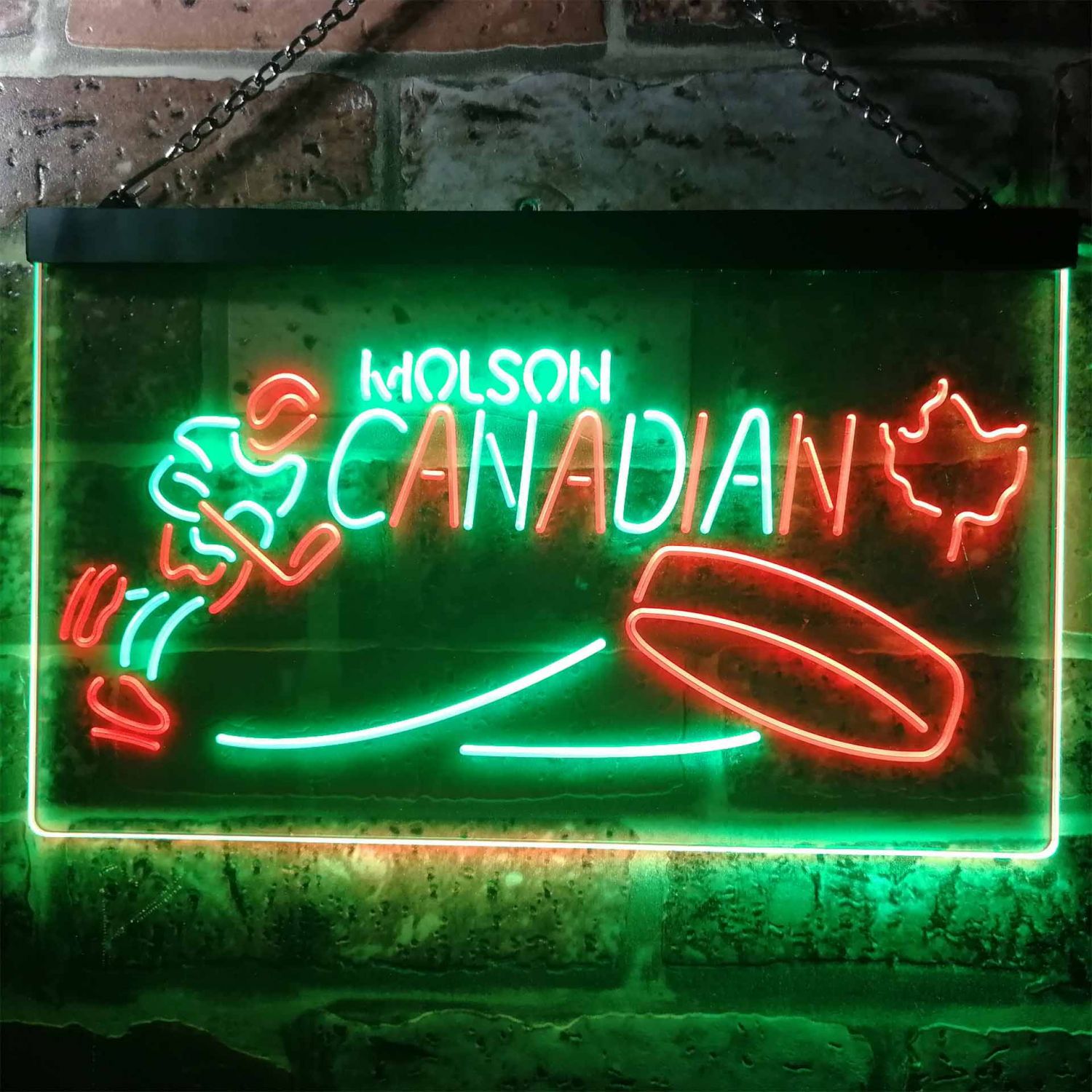Molson Canadian Hockey LED Neon Sign neon sign LED sign shop What's your sign?