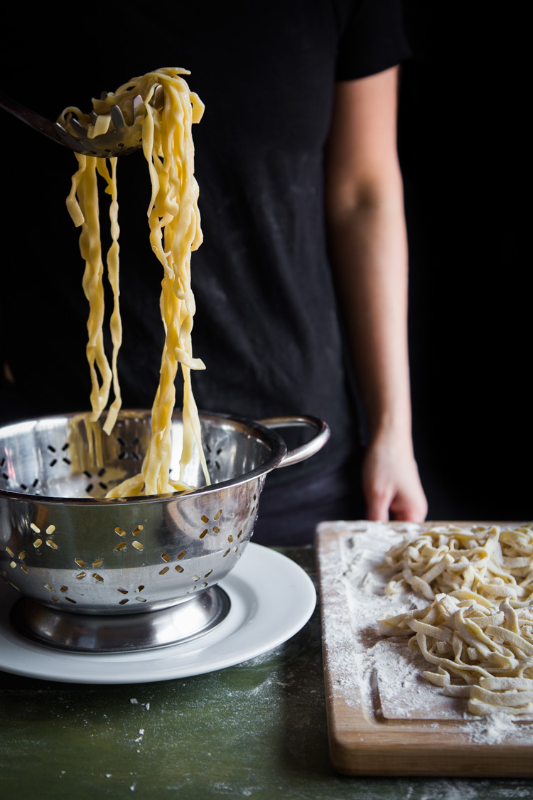 Homemade egg noodles