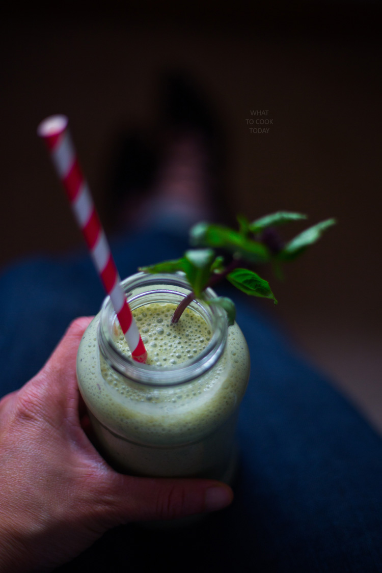 Basil Mandarin orange smoothie