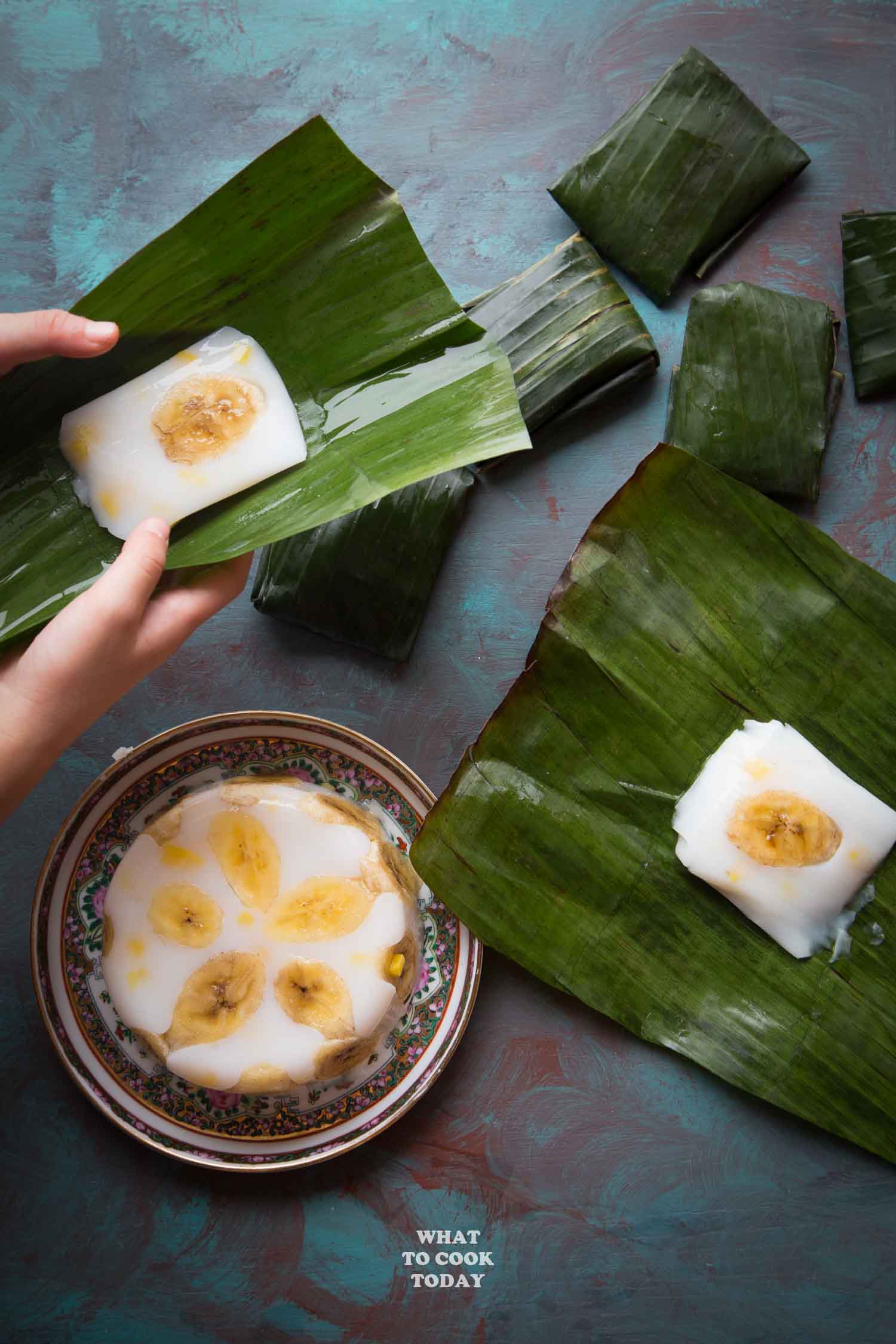 Hunkwe Pisang Nangka (Mung Bean Flour Banana Jackfruit Cake)