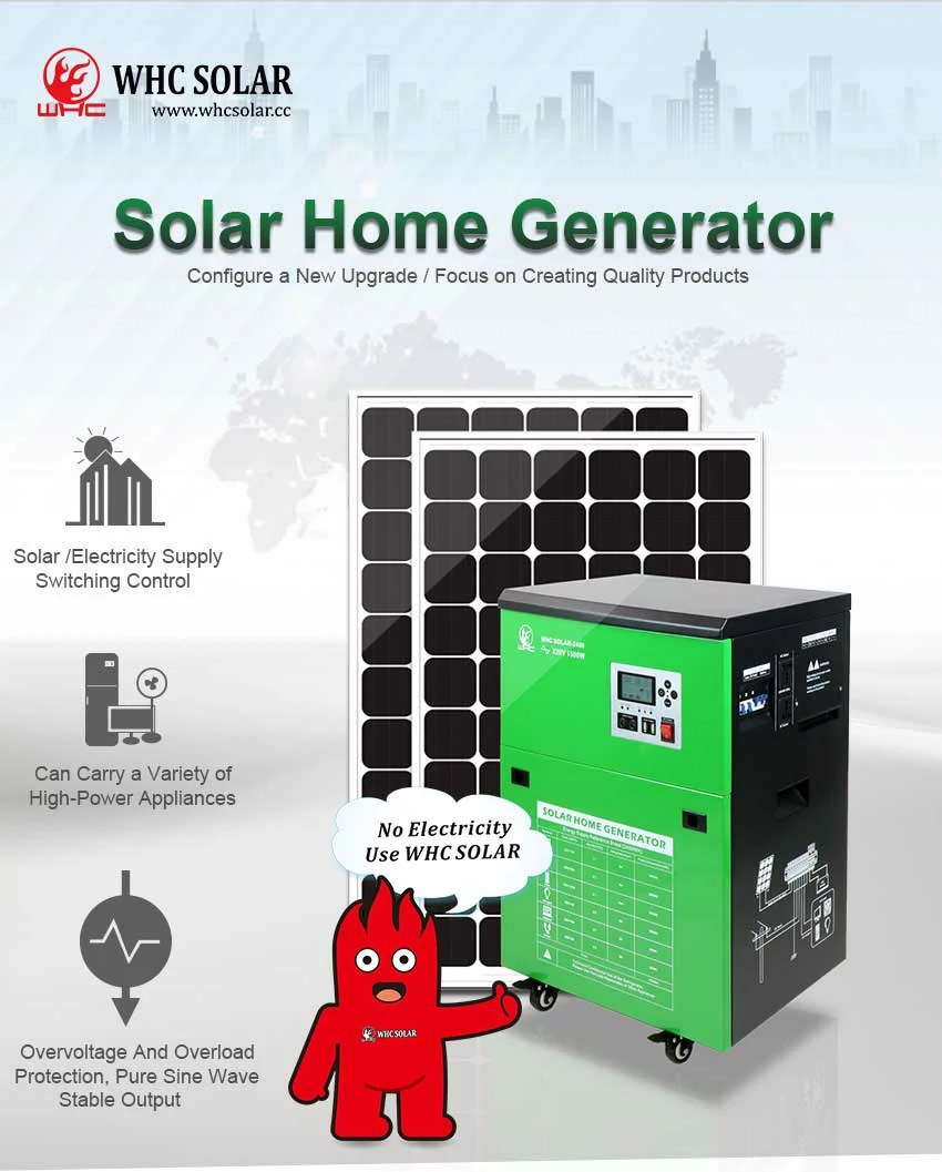 AllInOne Solar Home Generator 1500w Power WHC Solar 2400