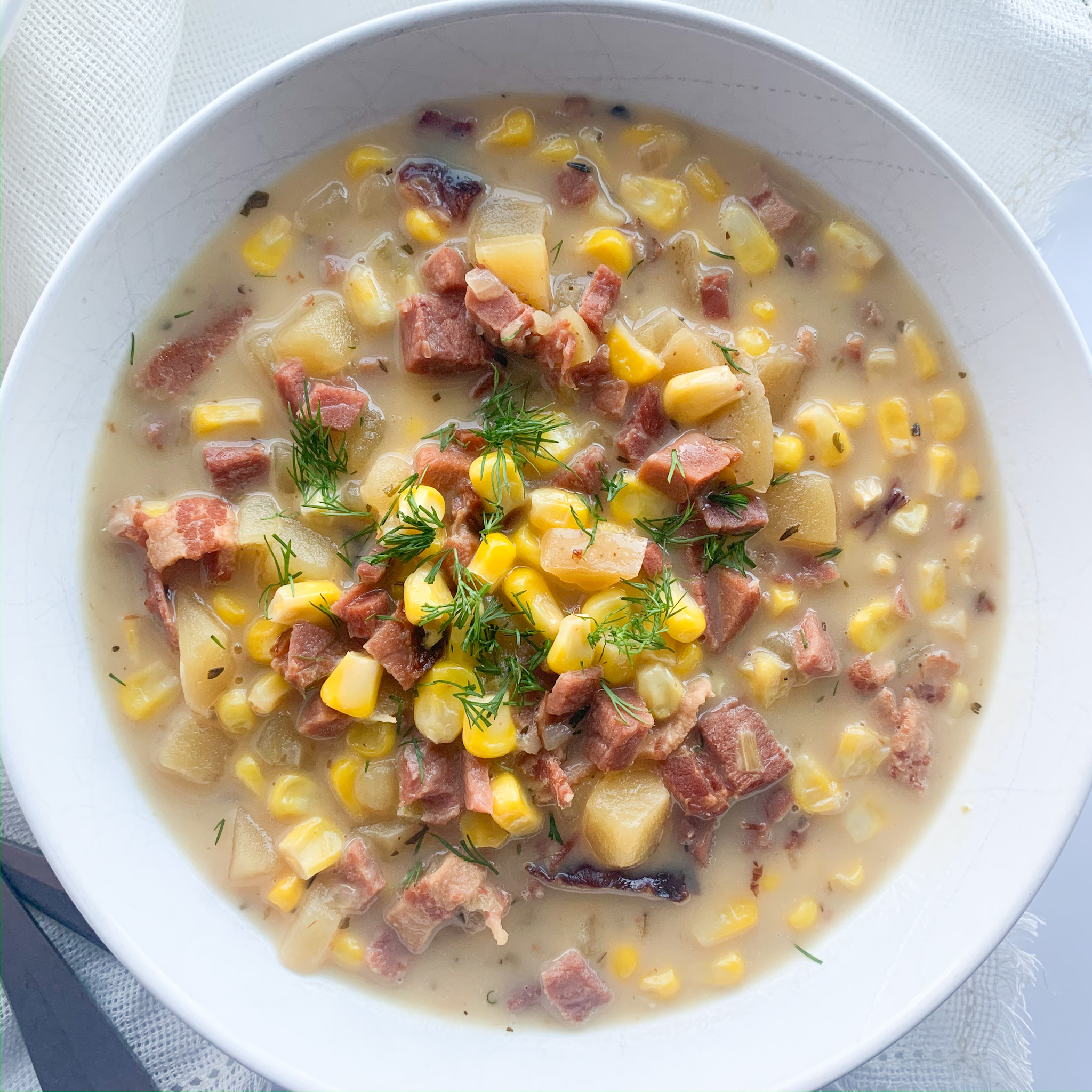 Slow Cooker Ham Chowder Wheat Free Mom