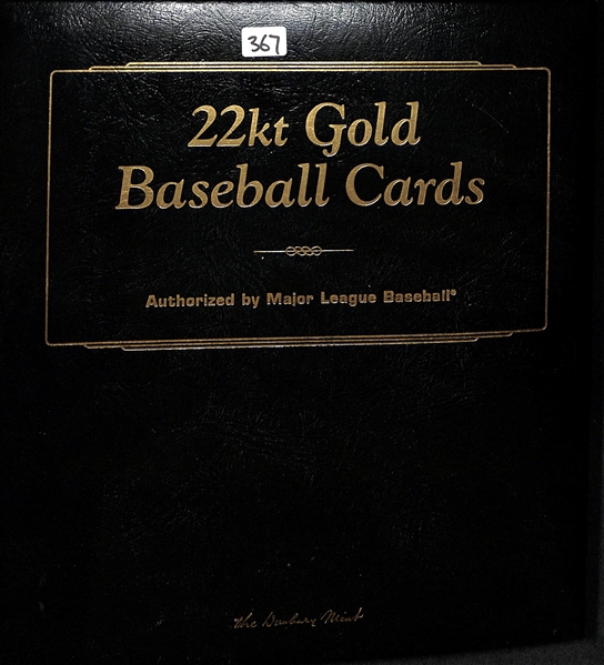 Lot Detail Danbury Mint 22KT Gold Baseball Card Set