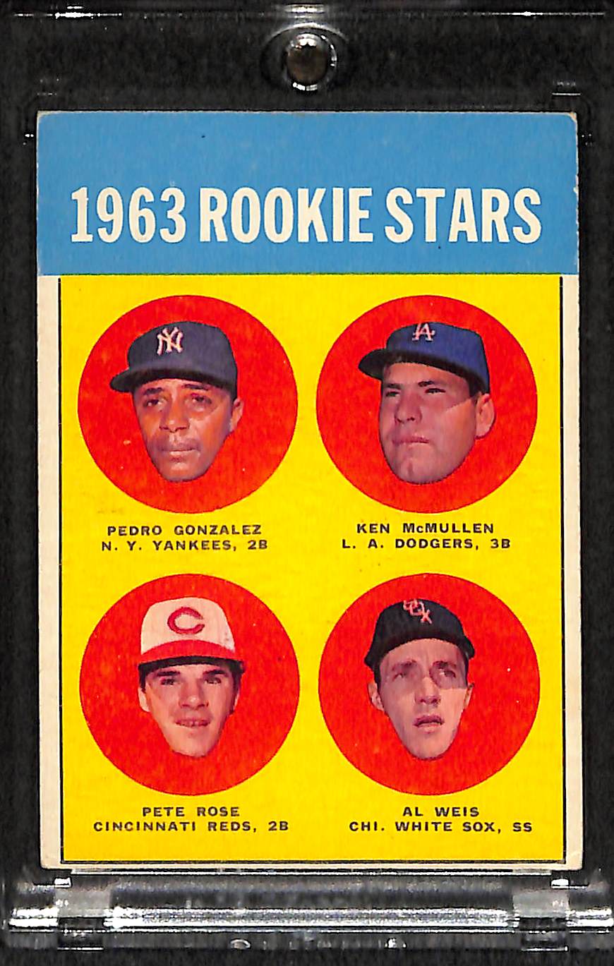Lot Detail 1963 Topps Pete Rose Rookie Card 537 BVG 5.0