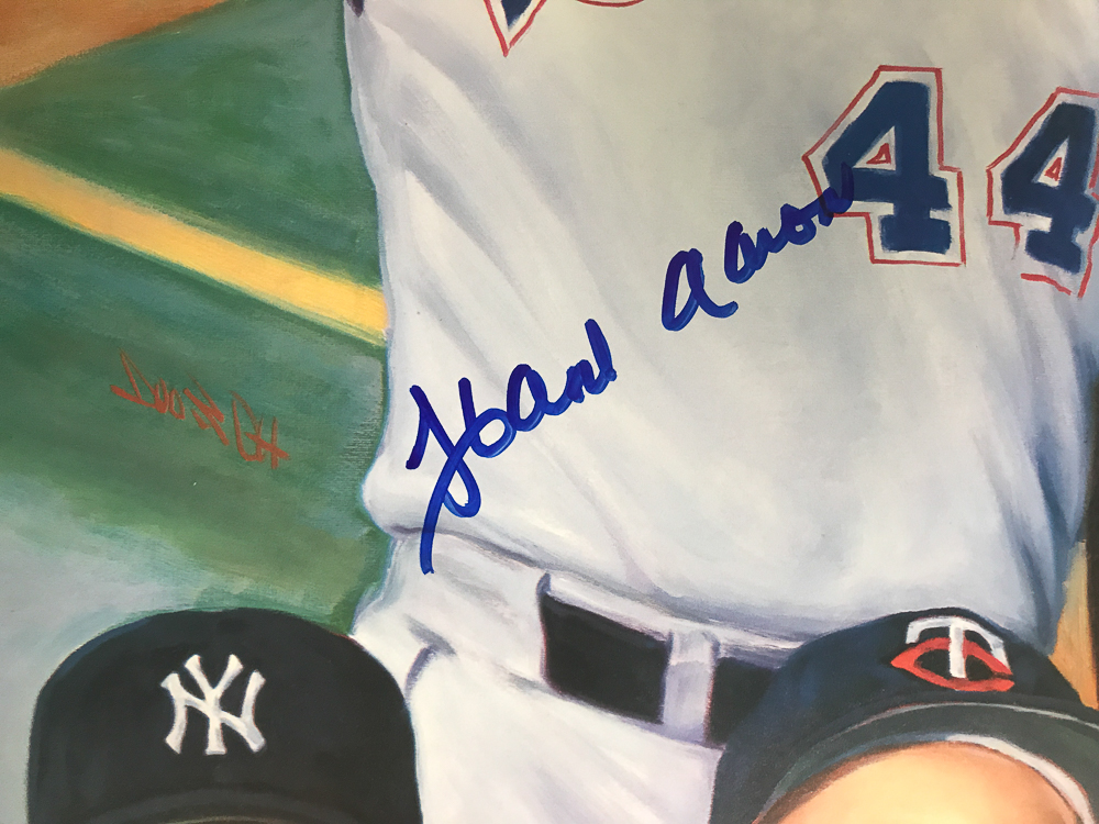 Lot Detail Hank Aaron Signed "500 Home Run Club" Poster (JSA COA