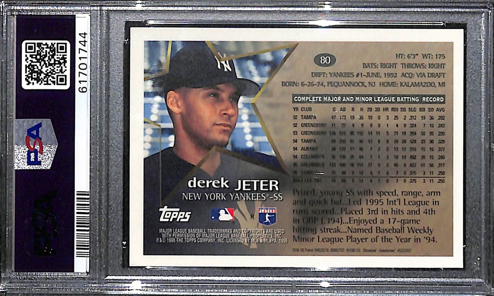 Lot Detail 1996 Topps Chrome Derek Jeter (Rookie Year