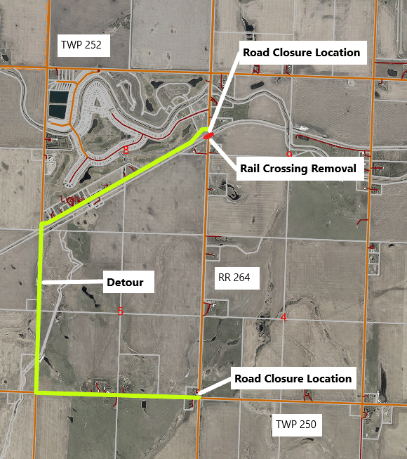 Temporary Road Closure of Range Road 264 Wheatland County