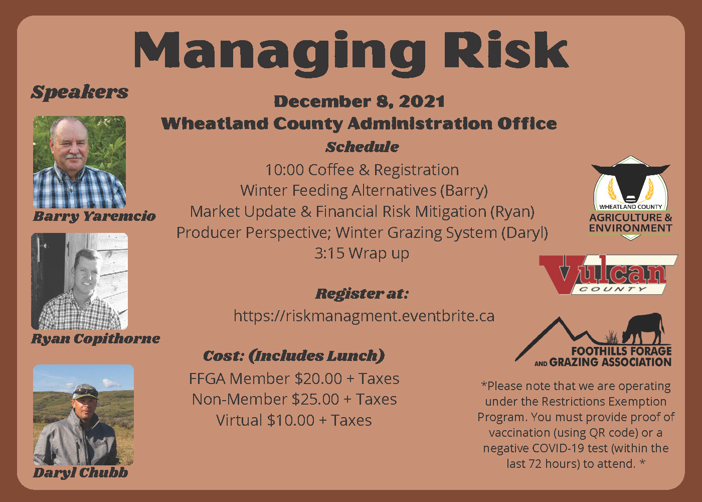 Managing Risk on your Ranch Wheatland County