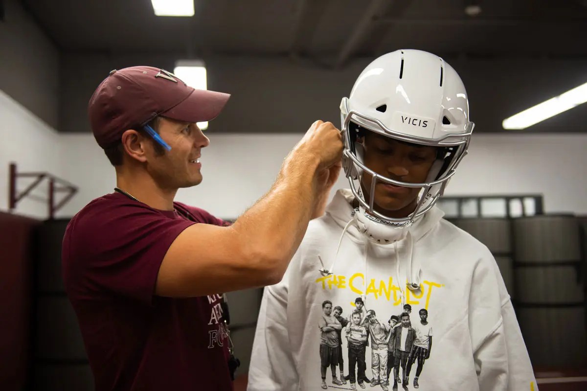 Wheaton Academy Football Players Wear Helmets Rated 1 for Safety by
