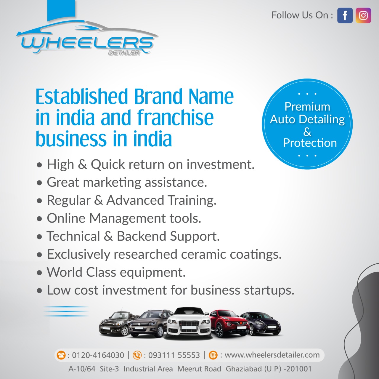 Apply for Car Detailing Franchise PPF Coating, Ceramic Coating, Car