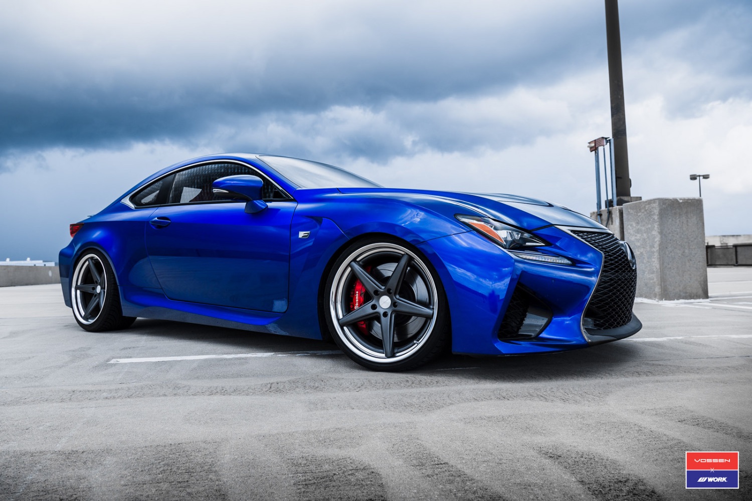 Lexus RC F Blue Vossen VWS3 Wheel Wheel Front