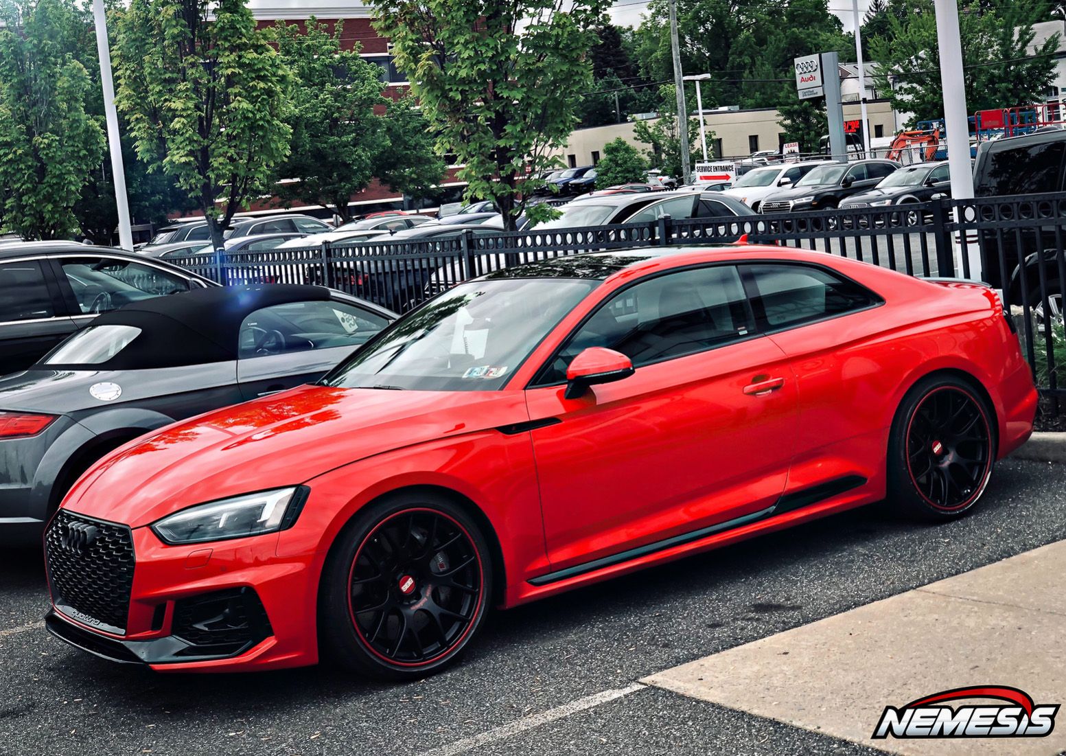 Audi RS5 B9 Red BBS CHR Nurburgring Edition Wheel Front