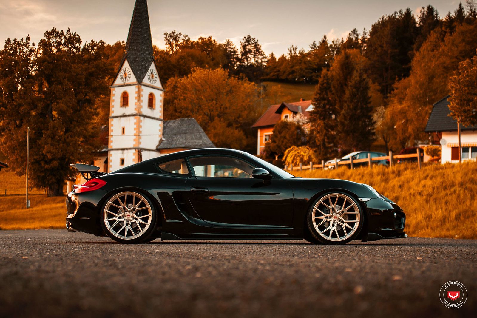 Porsche Cayman 718 Black Vossen MX3 Wheel Wheel Front