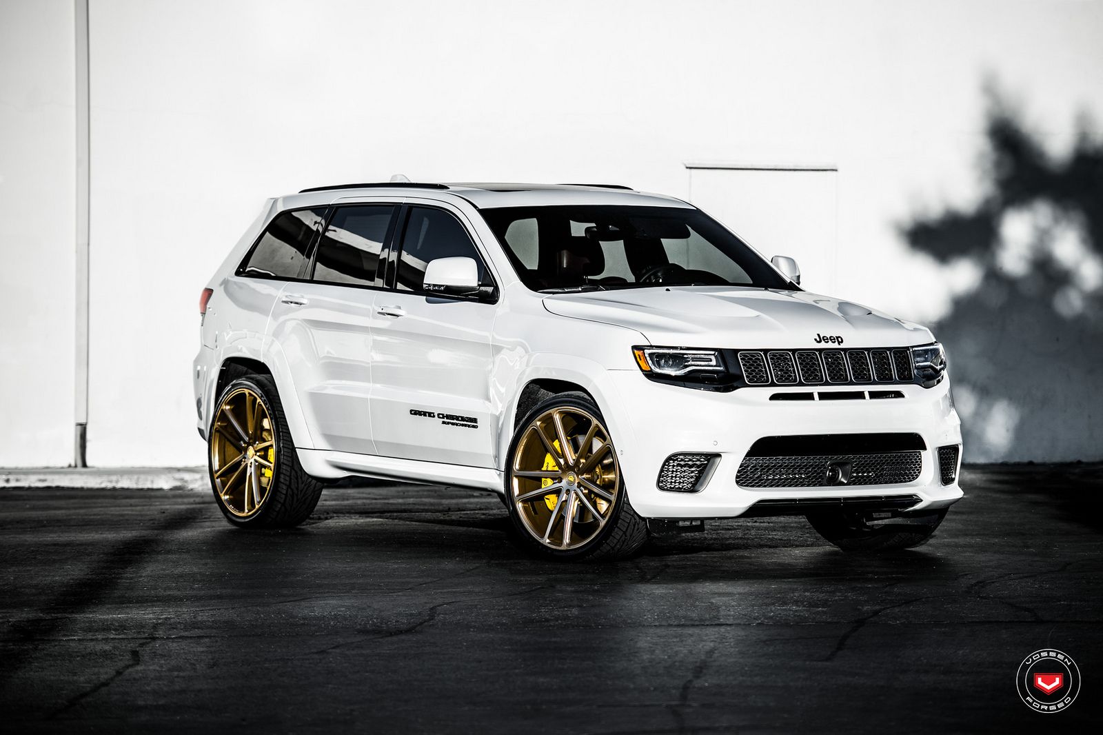Jeep Grand Cherokee Trackhawk White Vossen CG203 Wheel Front