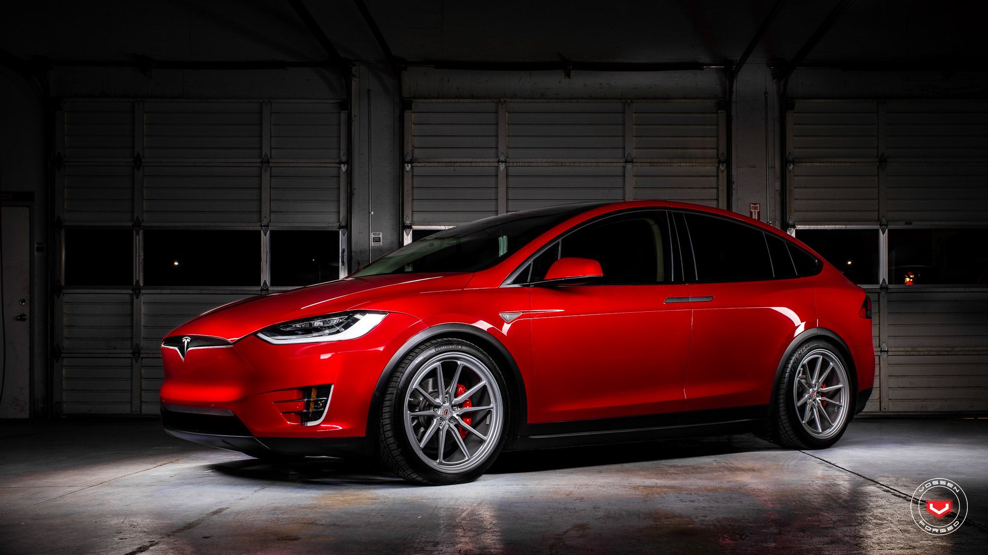 Tesla Model X Red Vossen MLX2 Wheel Wheel Front