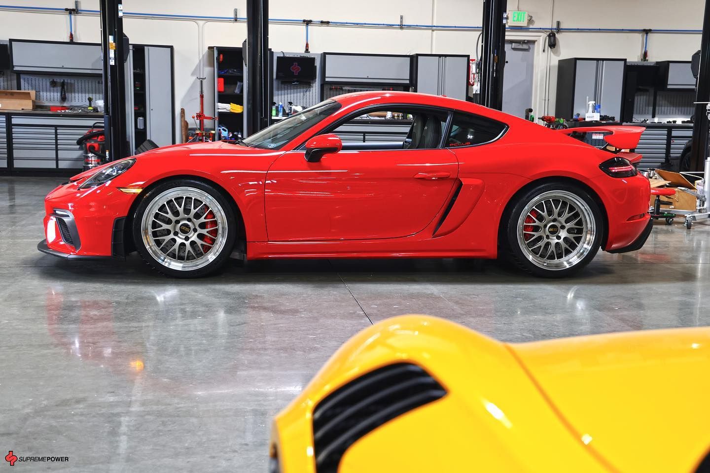 Porsche Cayman GT4 718 Red BBS RT88 Wheel Wheel Front