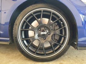 Volkswagen Golf R Mk7 Blue with BBS CH-R Aftermarket Wheels | Wheel Front