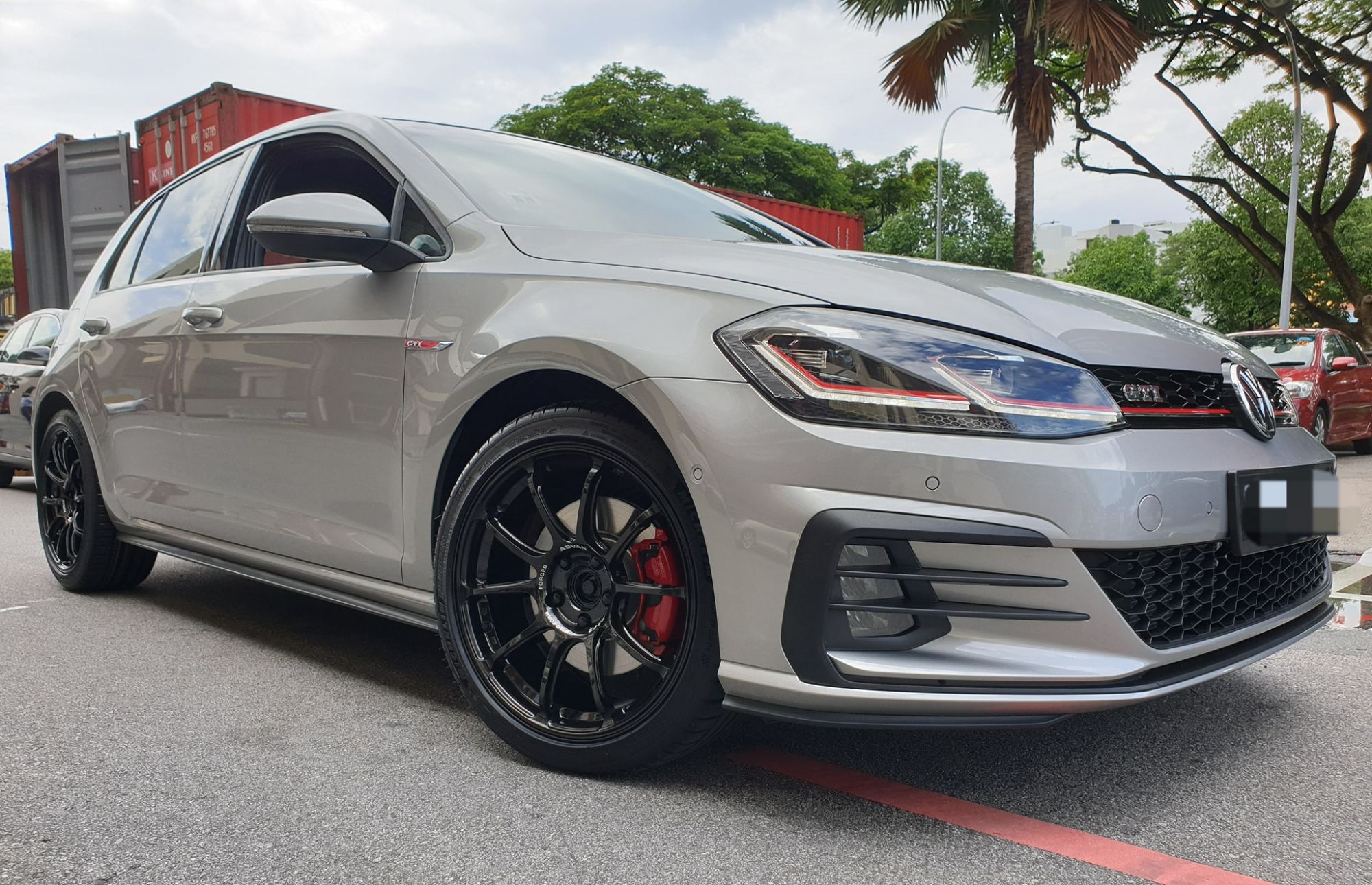 Volkswagen Golf GTI 7 Grey Advan RZF2 Wheel Wheel Front