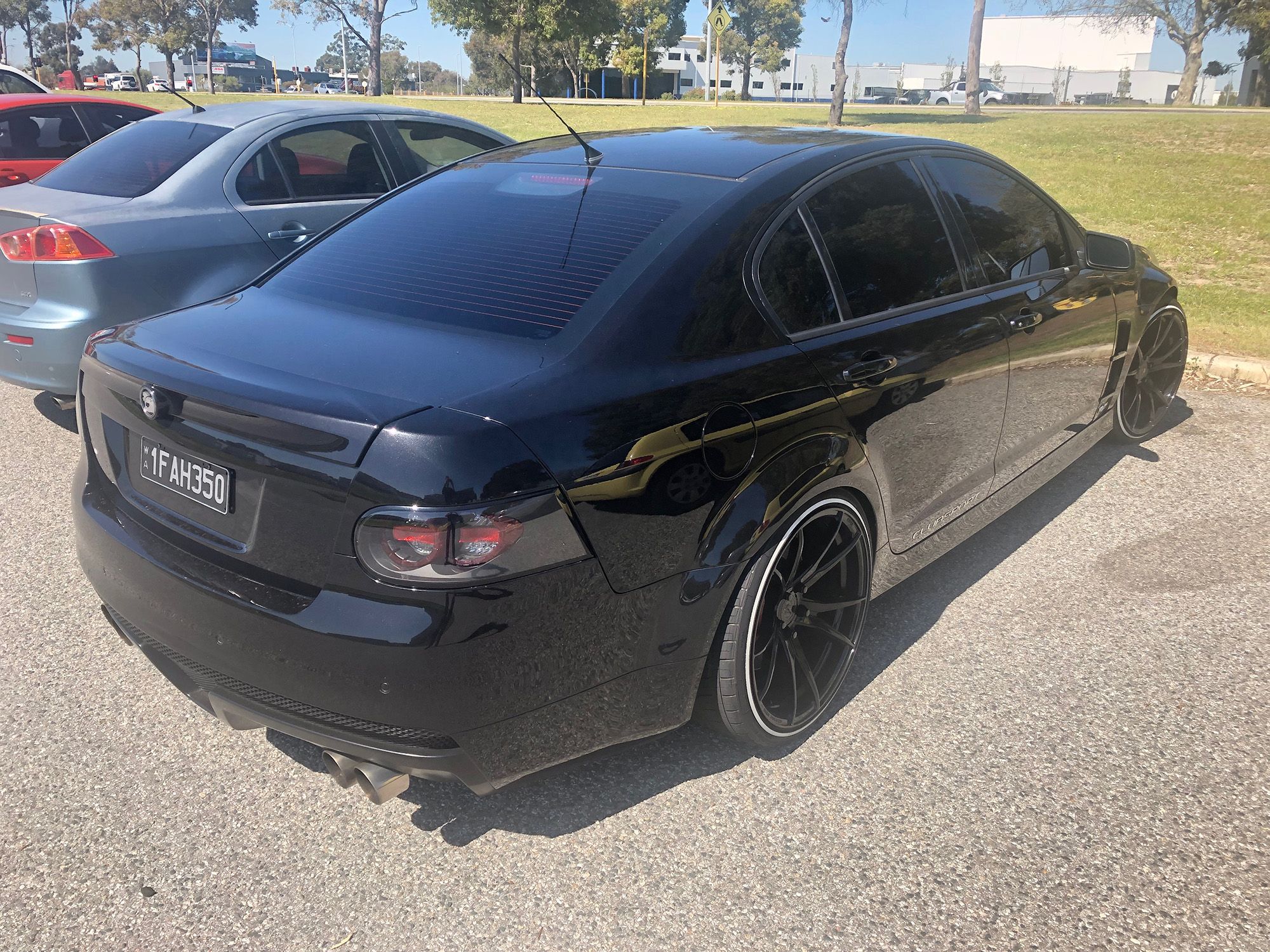 HSV Commodore VE Clubsport Black with Koya SF06 Aftermarket Wheels