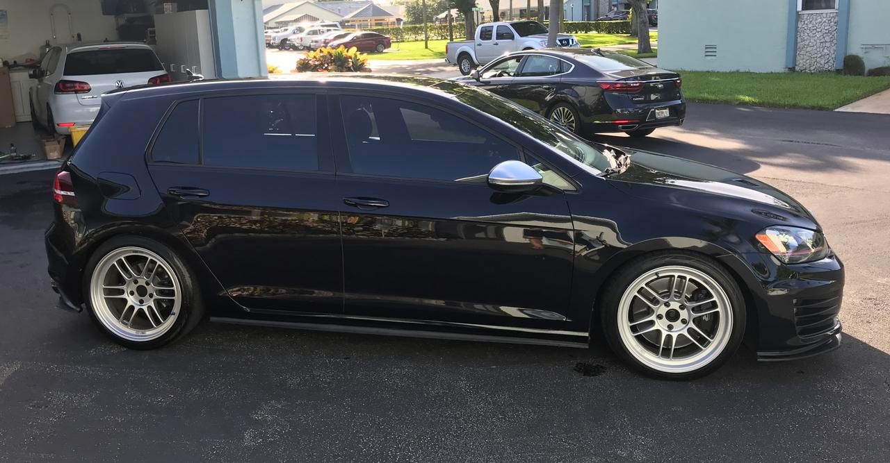 Volkswagen Golf GTI 7 Black Enkei RPF1 Wheel Wheel Front