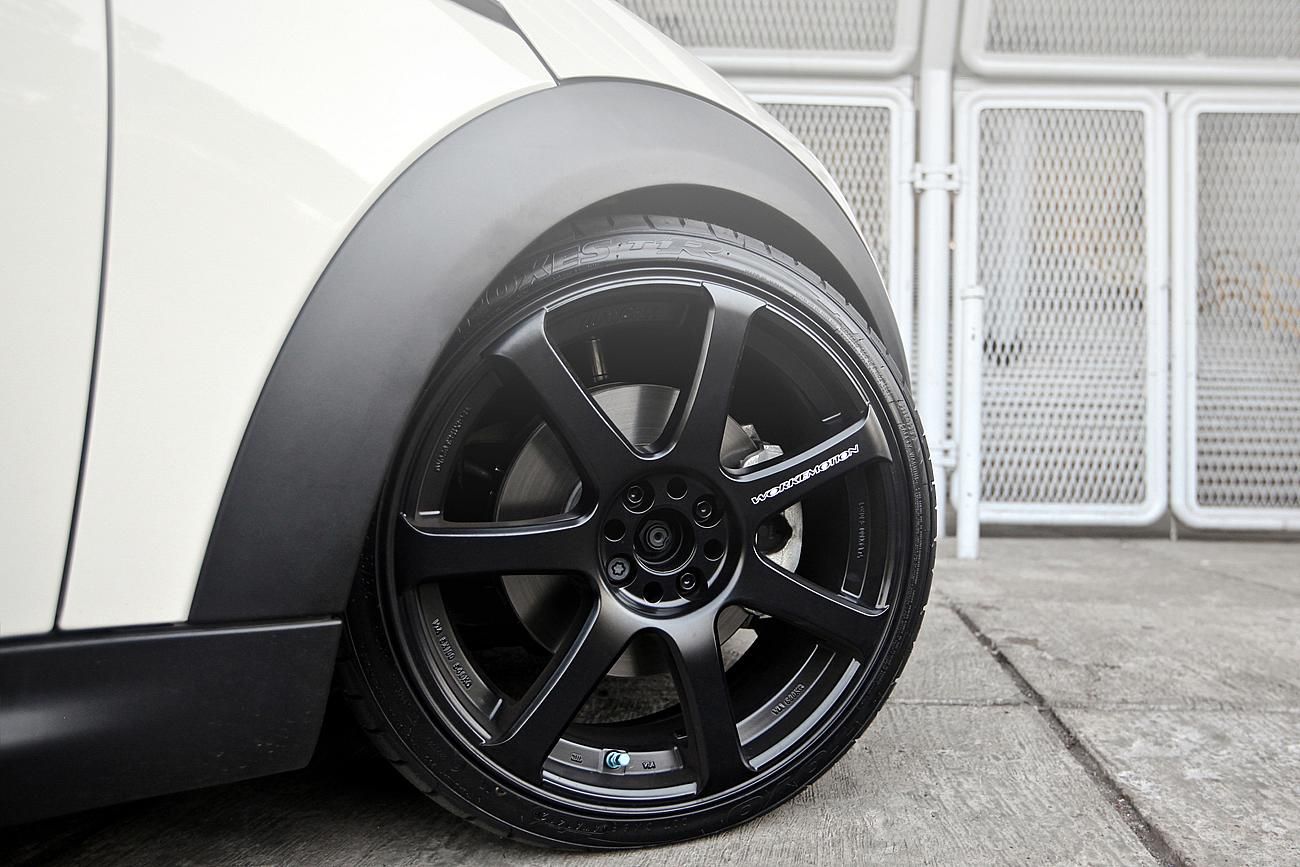 Mini Cooper S White Work Emotion XT7 Wheel Wheel Front