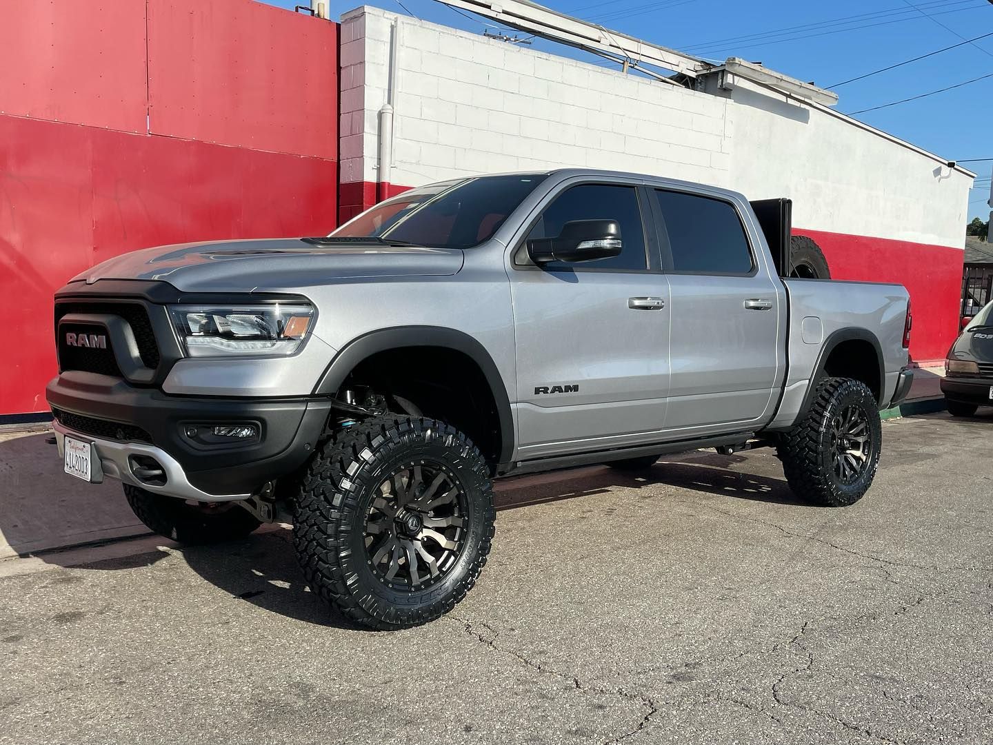Dodge Ram Silver Fuel OffRoad Blitz D674 Wheel Front