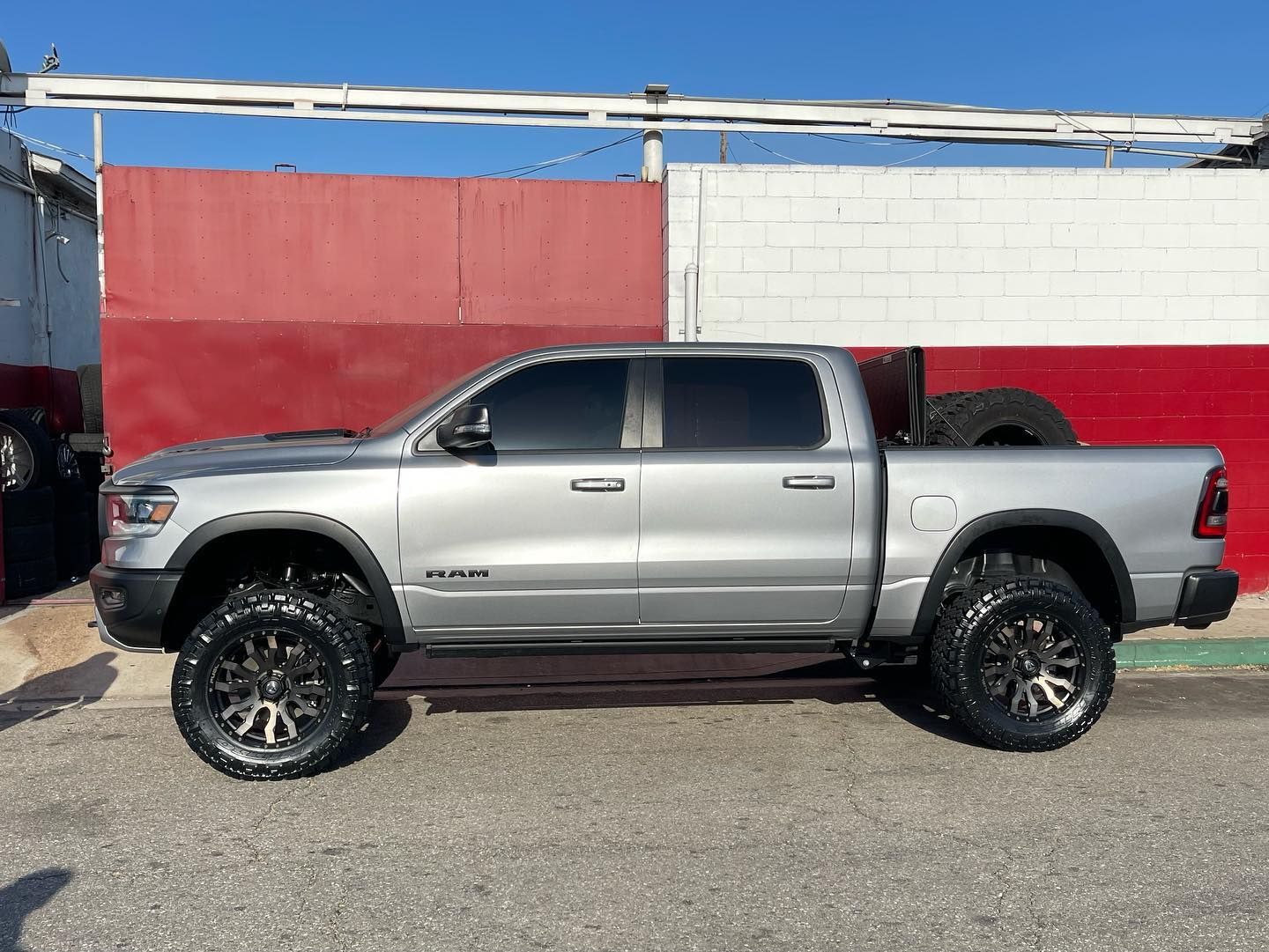 Dodge Ram Silver Fuel OffRoad Blitz D674 Wheel Front