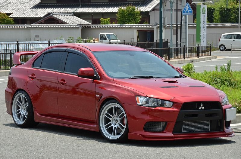 Mitsubishi Evolution X Red Enkei RPF1 Wheel Wheel Front