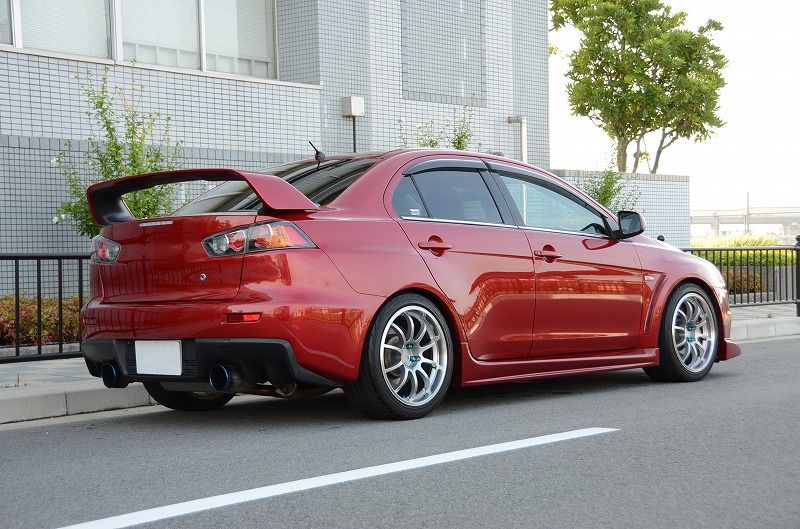 Mitsubishi Evolution X Red Advan RS Wheel Wheel Front