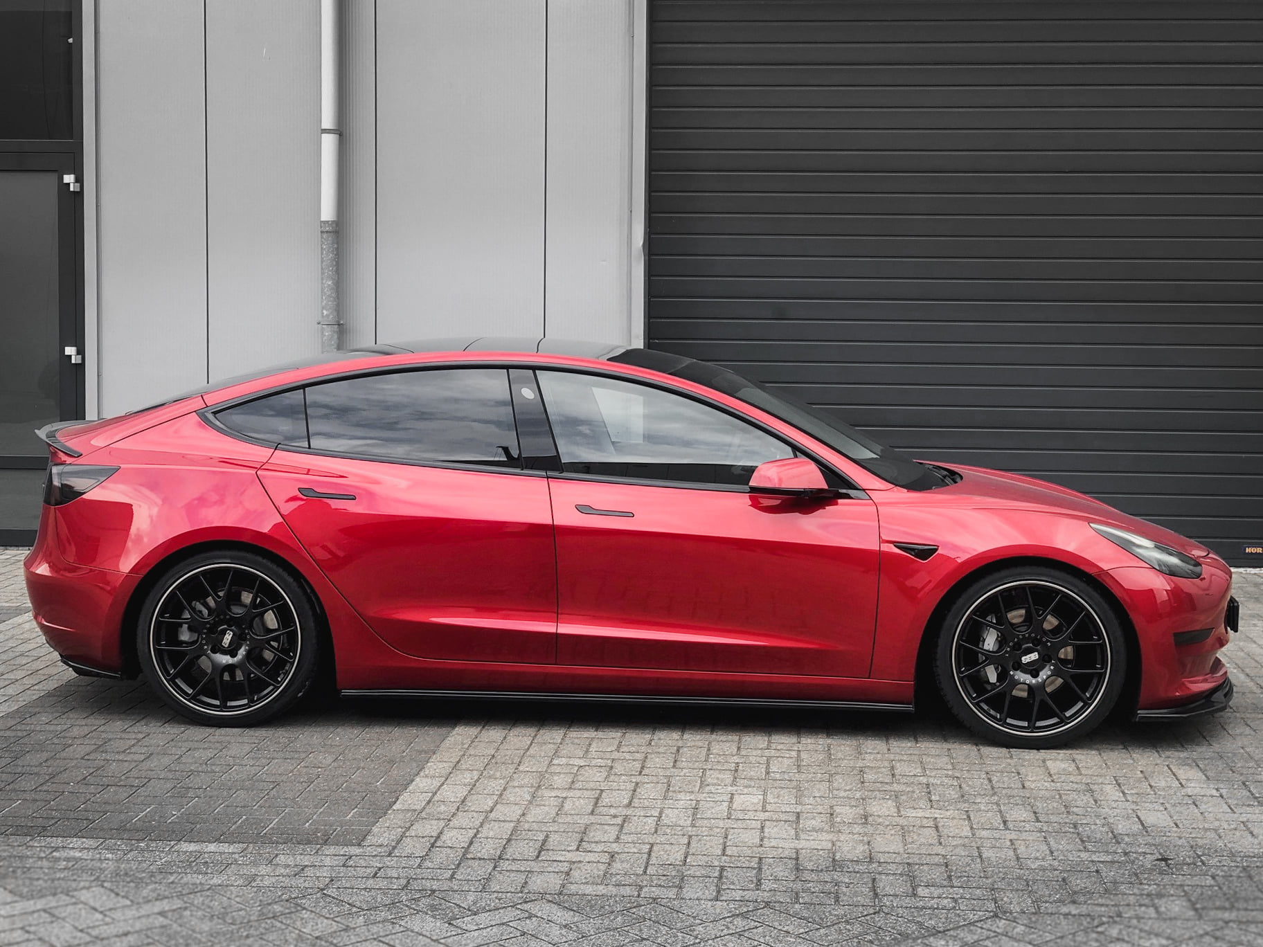 Tesla Model 3 Red BBS CHR Wheel Front