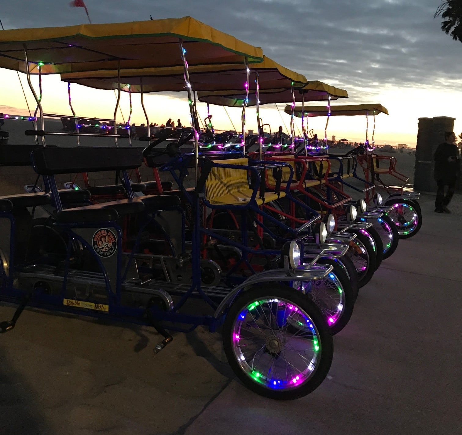Illuminated 4Wheel Surrey Cycles Light Up The Marriott Marquis San