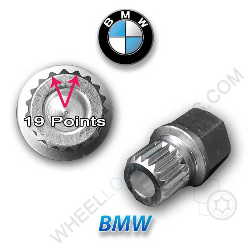for BMW Wheel Locking Wheel Nut Key LWN Key Number C35 19 Splines