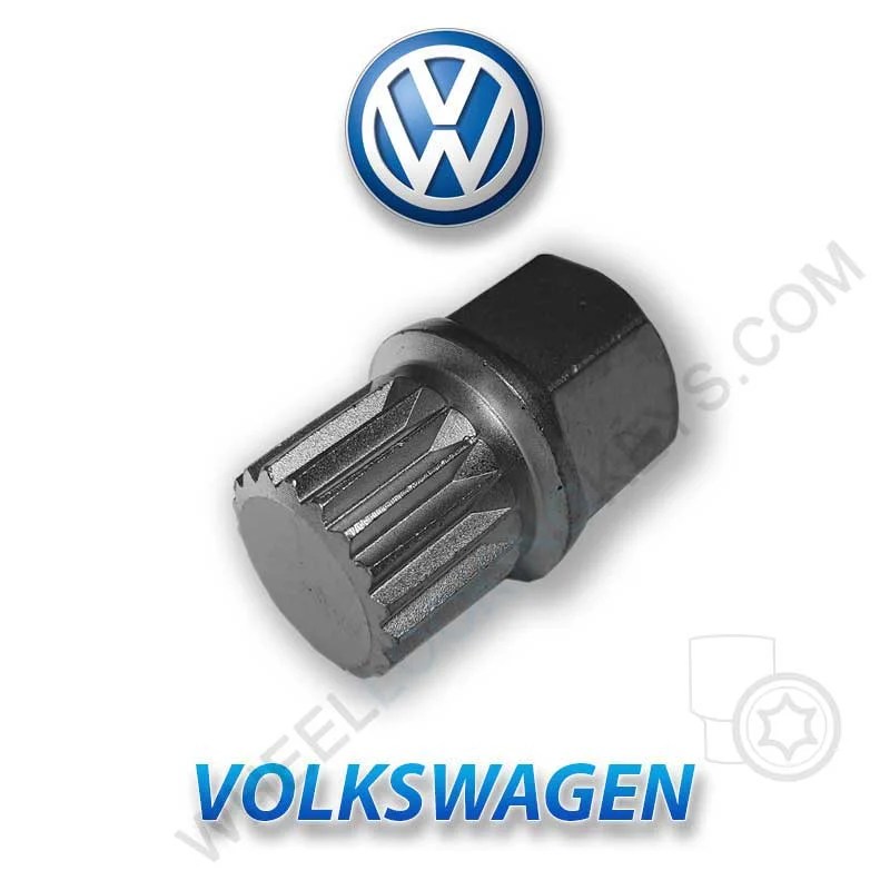 VW Volkswagen Wheel Locking Nut KeyABC 4 15 Splines / 15 Points