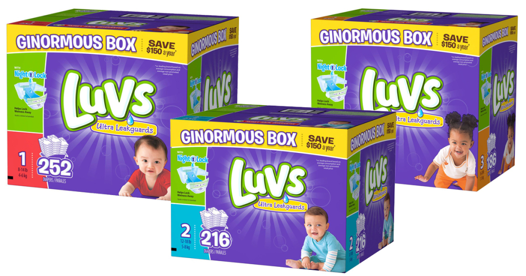 Luvs Size 4 Diapers 216 Count Pack 13.58 Shipped Wheel N Deal Mama